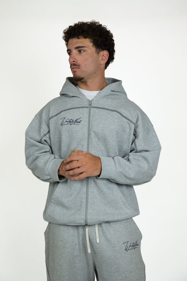 Heather Gray Zip-up Jacket