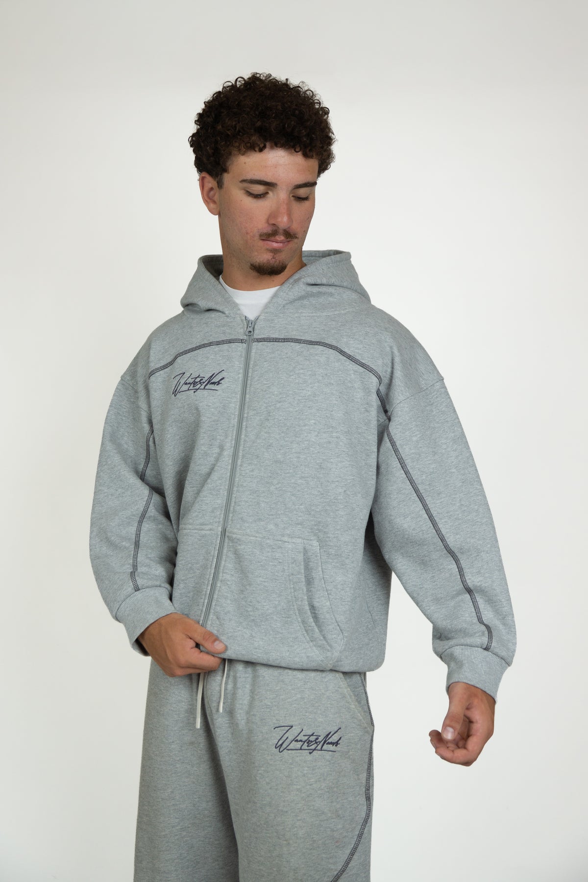 Heather Gray Zip-up Jacket