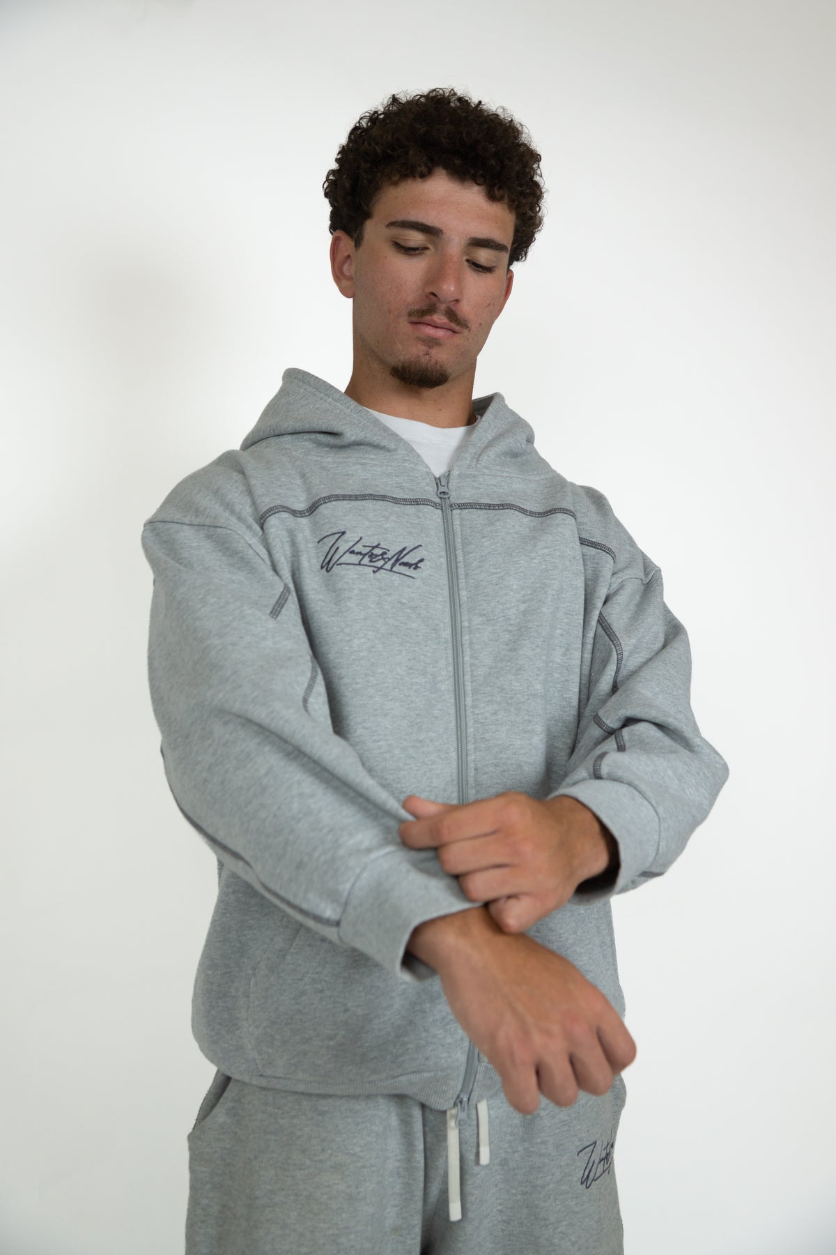 Heather Gray Zip-up Jacket